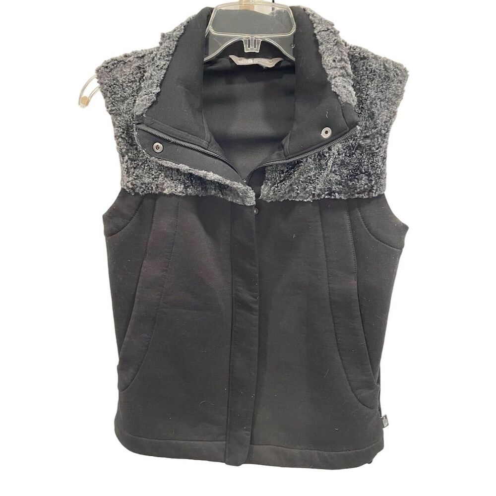 The North Face Women's Hybrination Thermal Vest‎ Faux Fur Trim Black S
